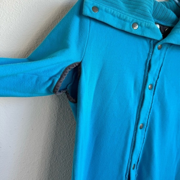 Diesel blue soft cotton long button up jacket coat size medium - Picture 4 of 9